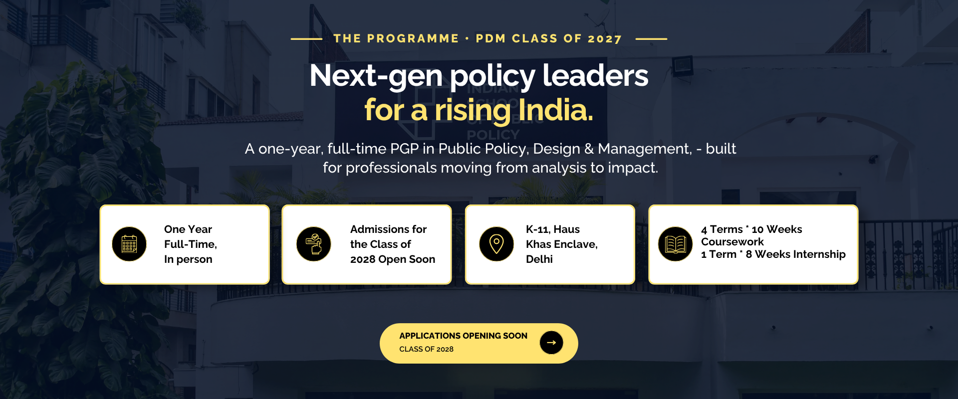 Creating Next Gen Policy Leaders for a Rising India