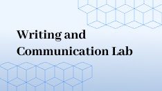 Writing And Communication Lab